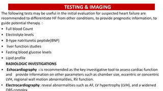 Chf Testing Heart failure | PPTX