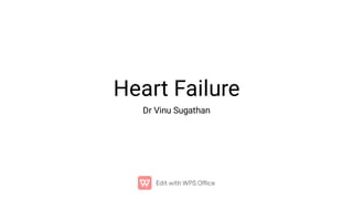 Heart Failure
Dr Vinu Sugathan
 