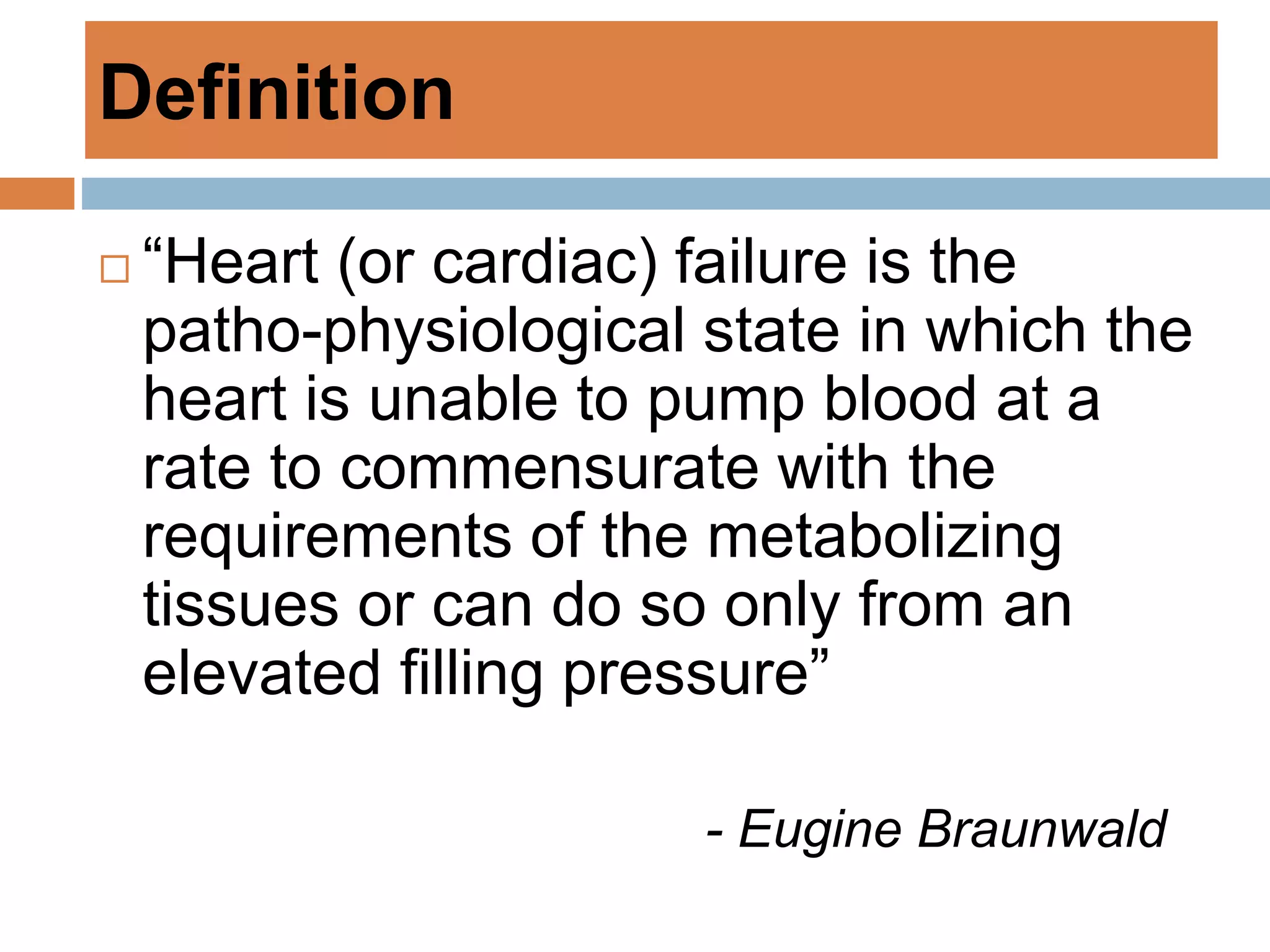 Heart failure - pathogenesis and current management | PPTX