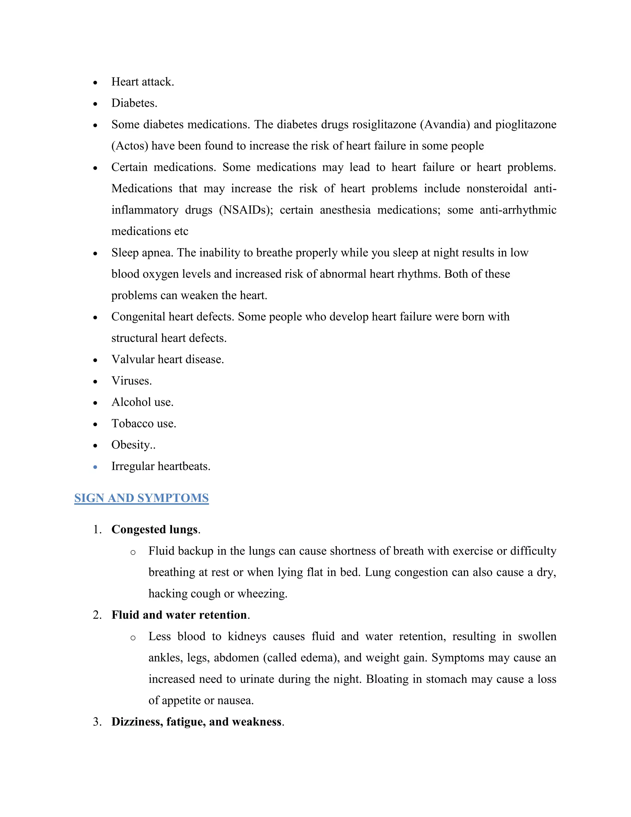 Heart Failure Notes.pdf Pathophysiology of Heart failure notes | PDF