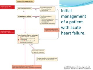 Initial
management
of a patient
with acute
heart failure.
2016 ESC Guidelines for the diagnosis and
treatment of acute and chronic heart failure
 