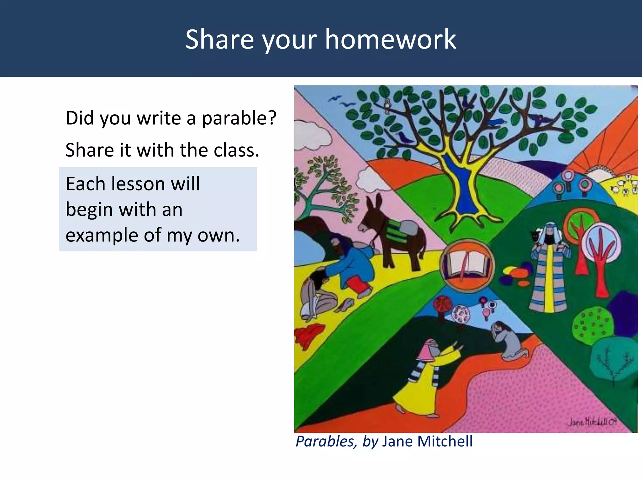 Parable Writing Examples Hear The Parables of Jesus Anew | PPTX