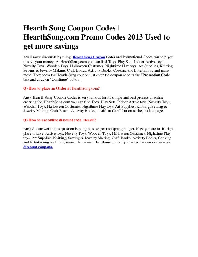 HearthSong Coupons Hearth Song Coupon Codes Promo Codes