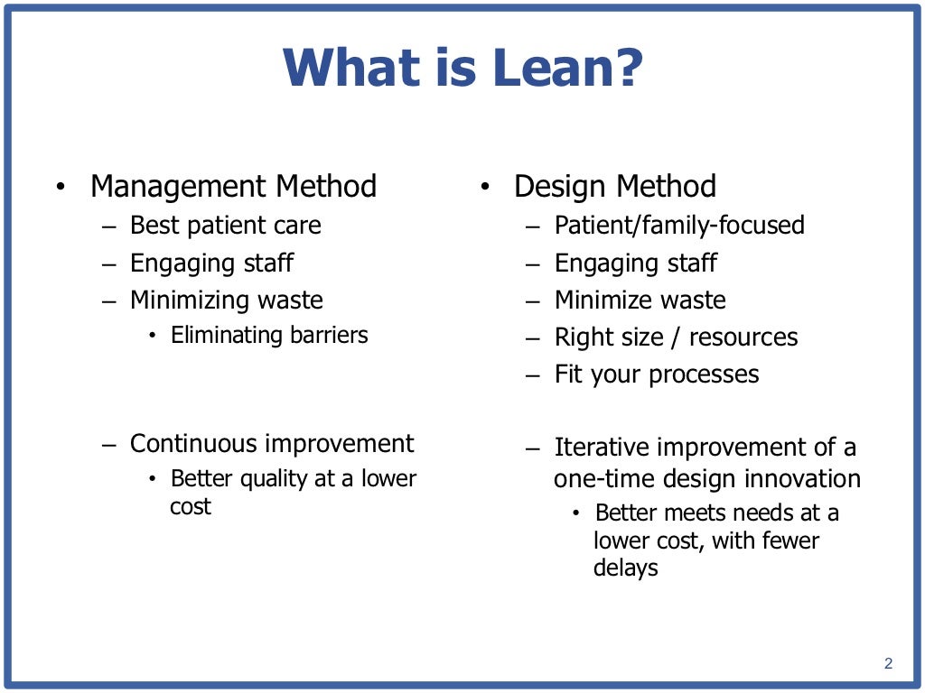 Management methods. What is Lean.