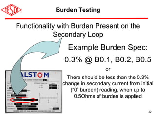 Current Transformers: Ratio & Burden Testing | PPT