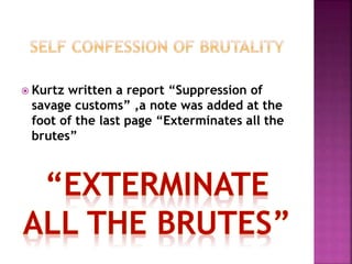 Kvertz Note Heart of darkness and traces of marxism | PPTX