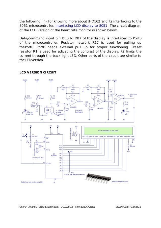 Heart rate monitoring system using 8051
