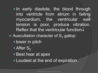  In early diastole, the blood through
     into ventricle from atrium in failing
     myocardium, the ventricular wall
  ...