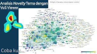 AnalisisNoveltyTemadengan
VoSViewer
h t t p s : / / w w w.v o s v i e w e r. c o m /
 