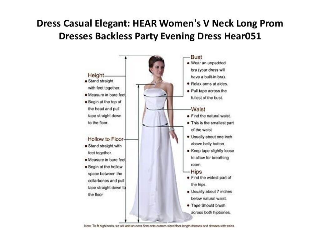 elegantly casual dresses HEAR Women's V Neck Long Prom Dress Backless ...