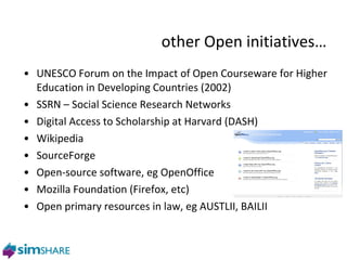 Simshare: simulations as open educational resources