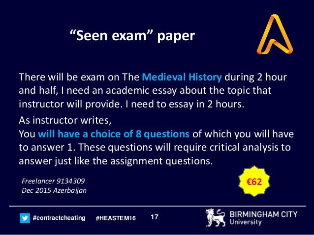 Cheating exams essay