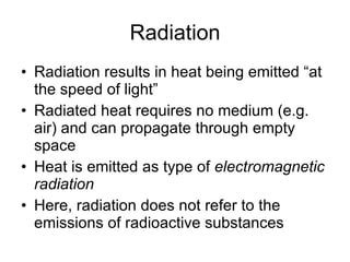 Radiation Medium Heat Lecture Slides | PPT