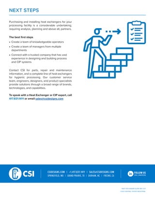 Heat Exchanger Service Pre Task Checklist.pdf Heat exchanger-guide | PDF