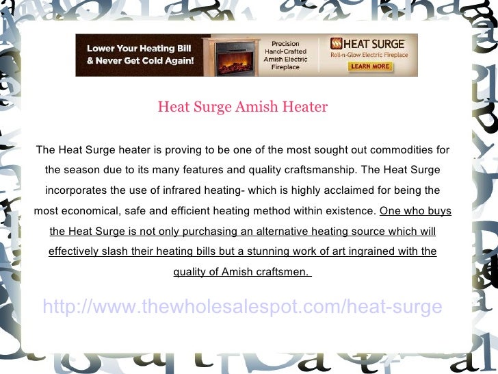 Heat Surge Amish Heater