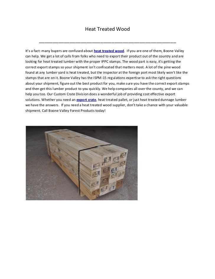 Heat Treated Wood Supplier