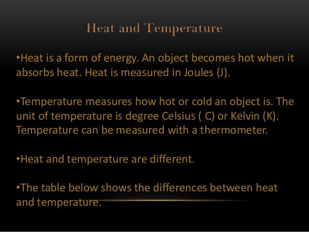 lesson 5 heat as a form of energy heat is a form of energy