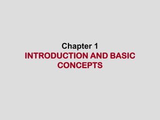 Chapter 1
INTRODUCTION AND BASIC
CONCEPTS
 