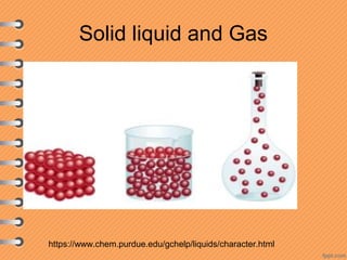 Solid liquid and Gas
https://www.chem.purdue.edu/gchelp/liquids/character.html
 