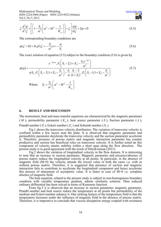 Heat and mass transfer on mhd flow through a porous medium | PDF