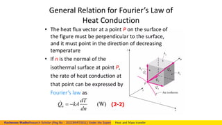 Kocheruvu MadhuResearch Scholar (Reg.No : 20223MAT0011) Under the Supervision of Dr.Nagendramma VAssistant Professor,Department of Mathematics. Presid
Heat and Mass transfer
 