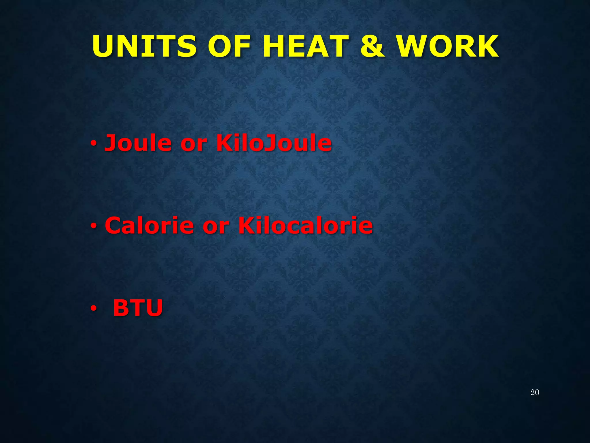 Heat and work | PPTX