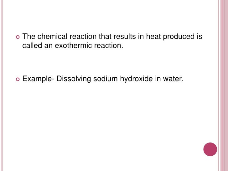 Heat changes in chemical reactions