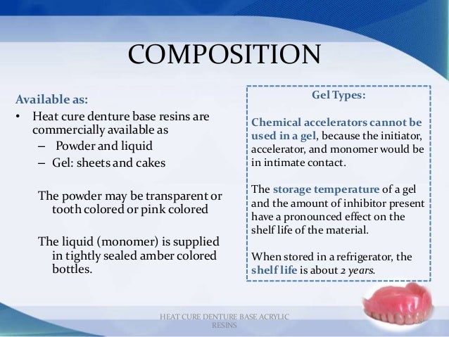 Heat Activated Denture Base Resin  : @Article{Stanford1956Processingdb, Title={Processing Denture Base Resins: