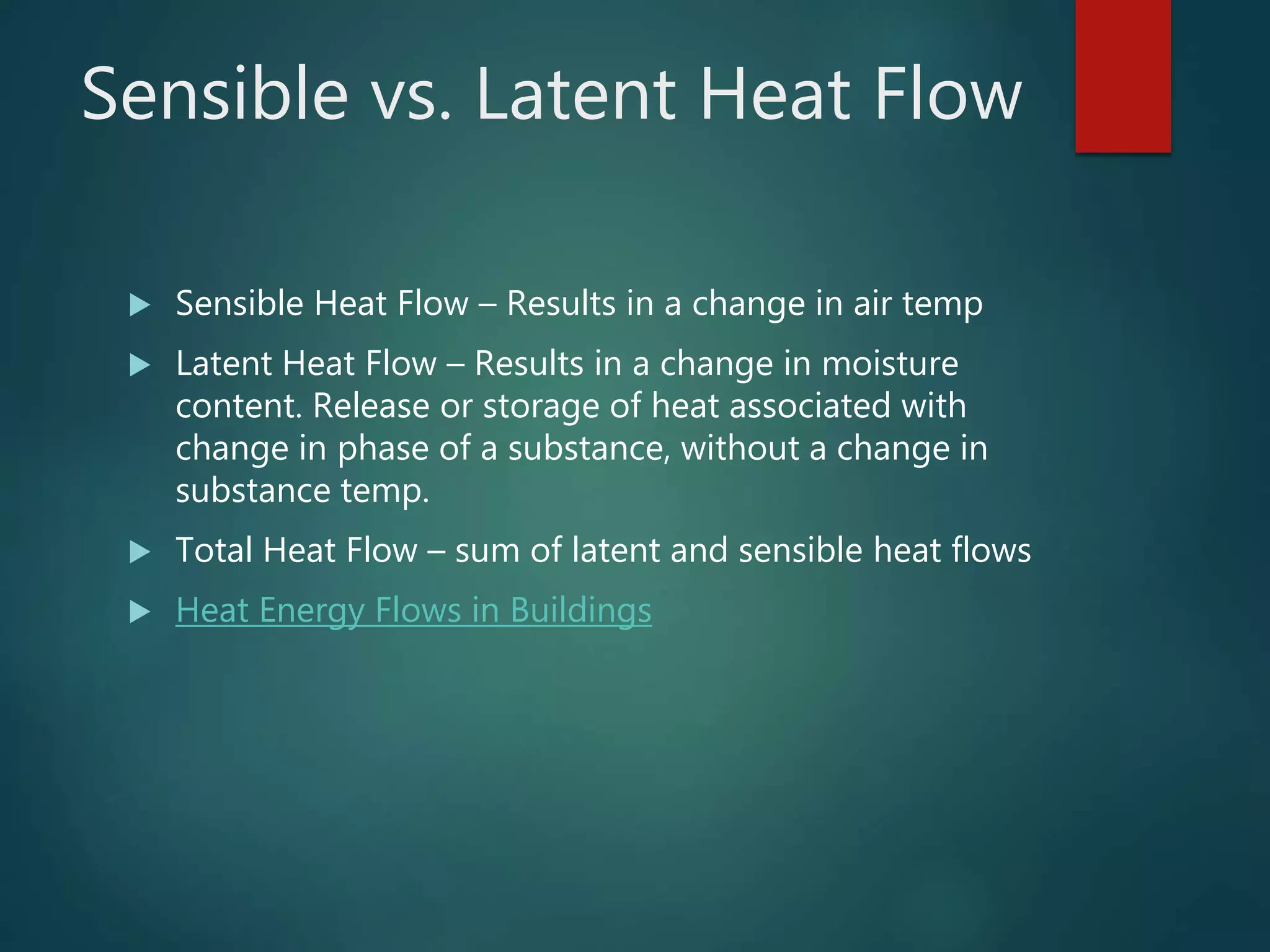 Heat energy flows in buildings | PPT