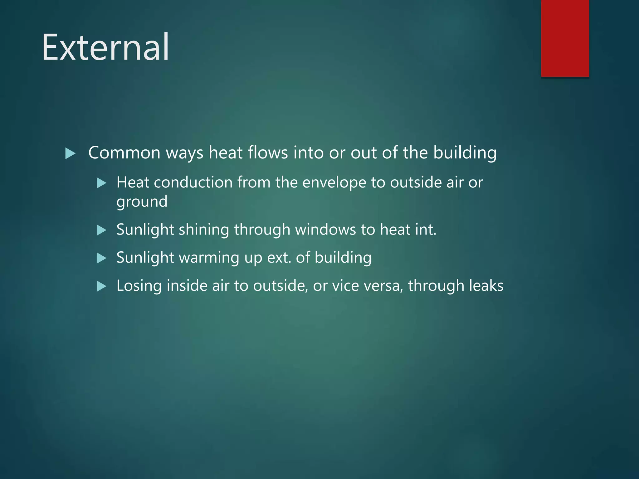Heat energy flows in buildings | PPT