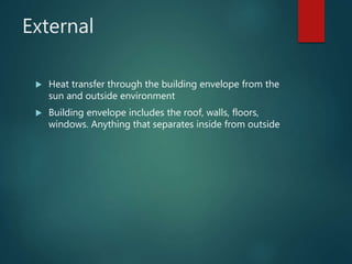 Heat energy flows in buildings | PPTX