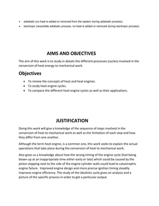 Heat Engine Cycles | DOCX