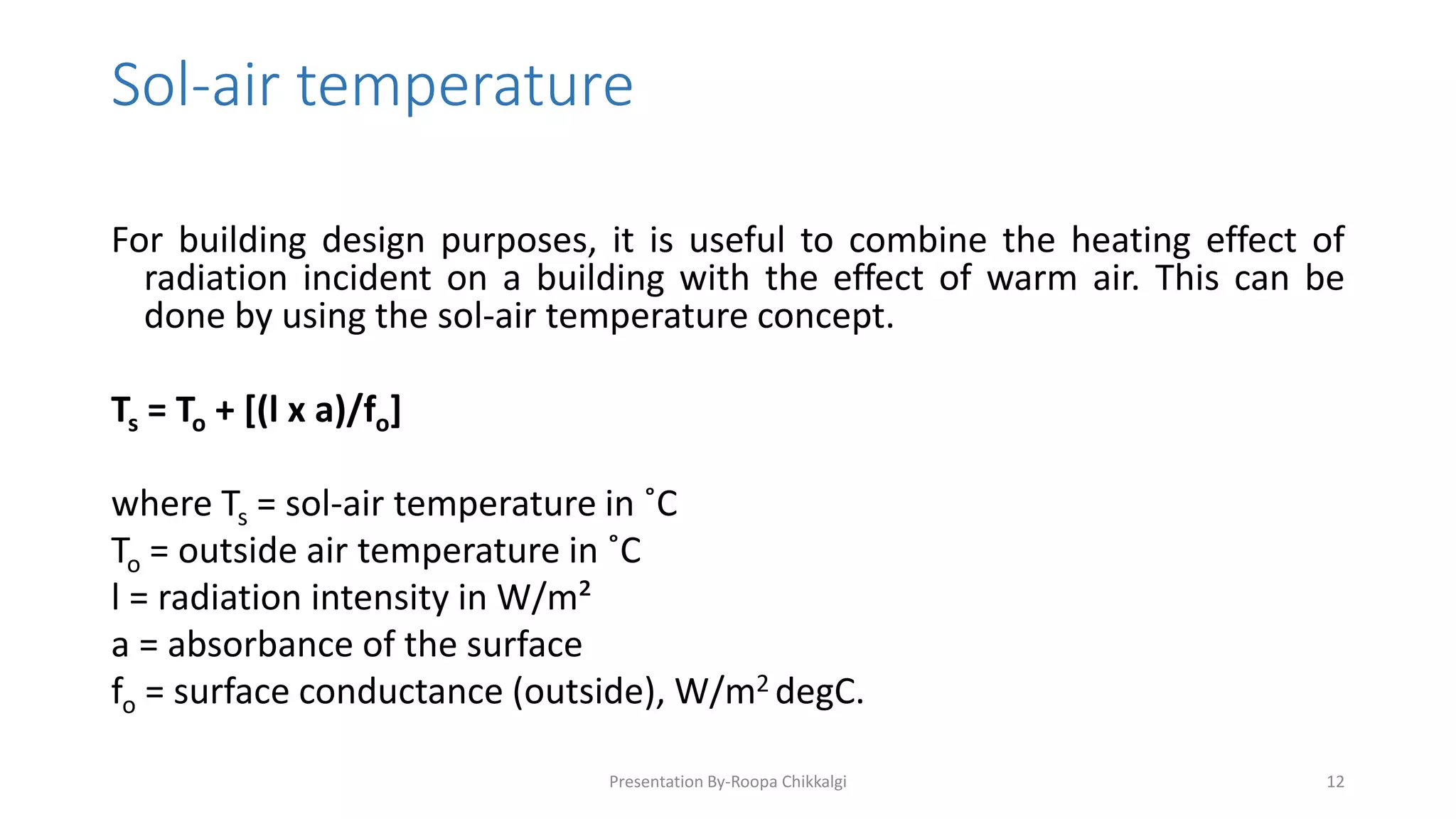 Heat exchange process in a building | PPTX