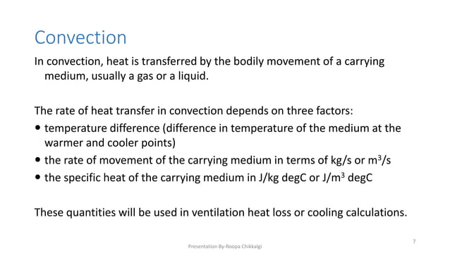 Heat exchange process in a building | PPTX