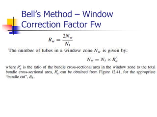 Bell’s Method – Window
Correction Factor Fw
 