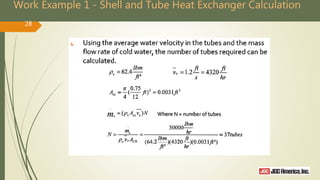 Work Example 1 - Shell and Tube Heat Exchanger Calculation
28
 