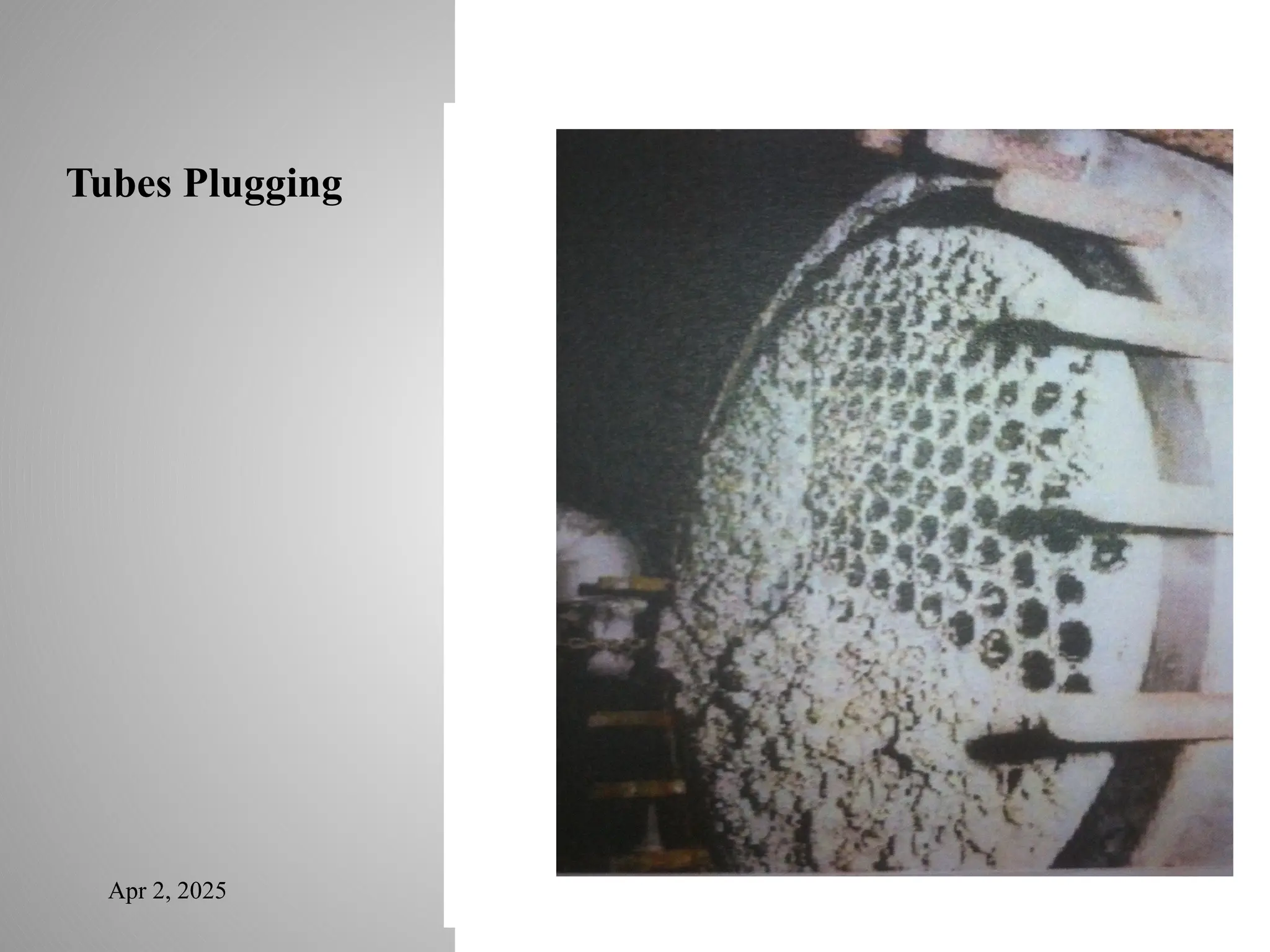 Apr 2, 2025
Tubes Plugging
 