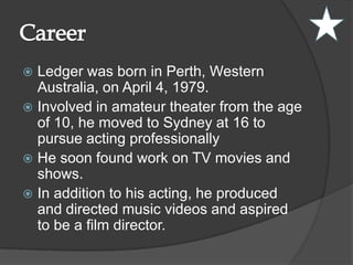 Heath ledger | PPT