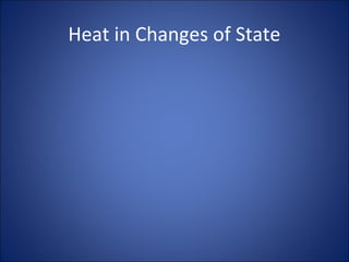 Heat in Changes of State
 