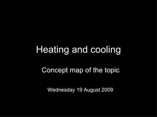 Heating and cooling Concept map of the topic Saturday 6 June 2009 