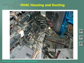 TOYOTA COURSE 752 – AIR CONDITIONING & CLIMATE CONTROL
HVAC Housing and Ducting
58
 