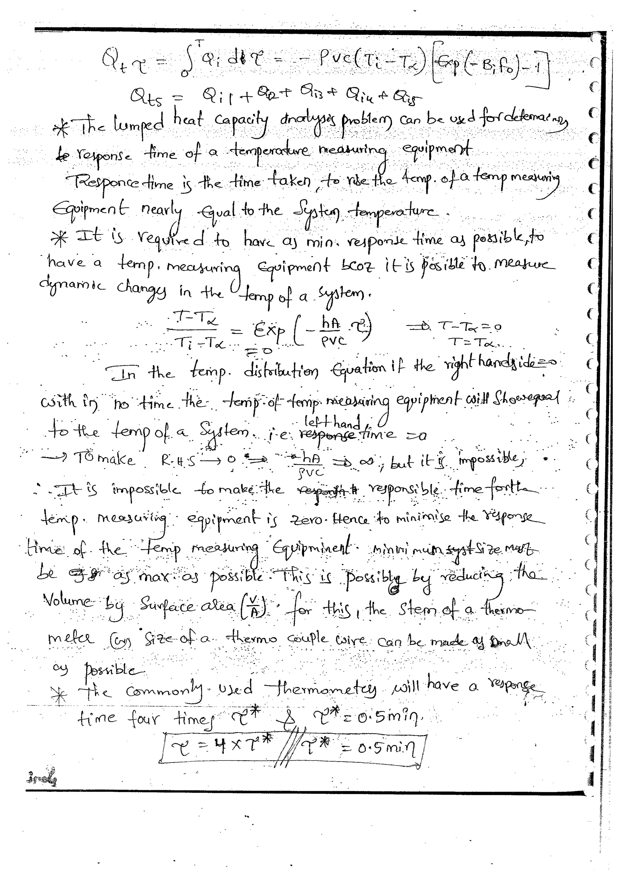 Heat & Mass Transfer 4 (HMT) Mechanical Engineering Handwritten classes Notes (Study Materials) for IES PSUs GATE