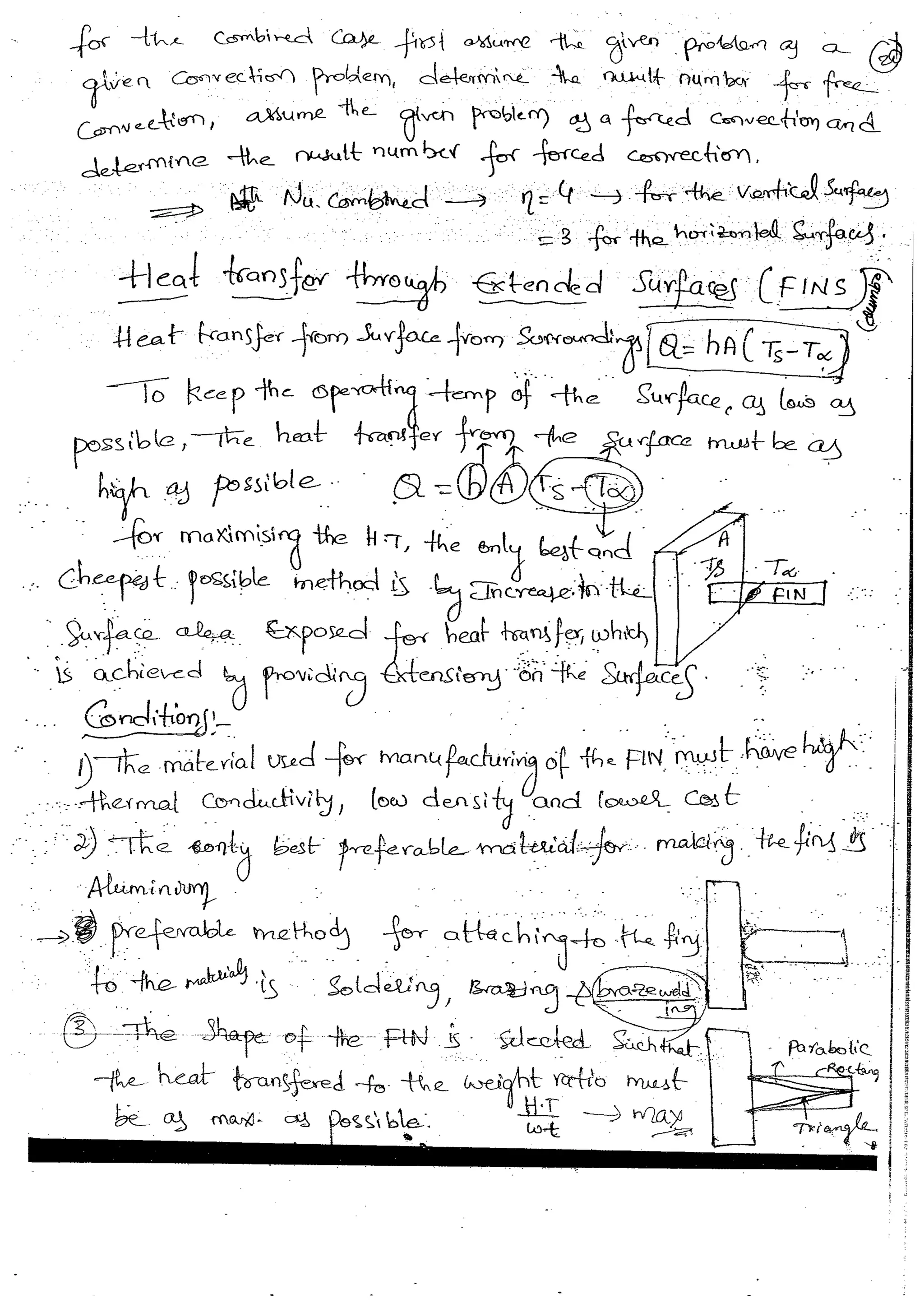 Heat & Mass Transfer 4 (HMT) Mechanical Engineering Handwritten classes Notes (Study Materials) for IES PSUs GATE