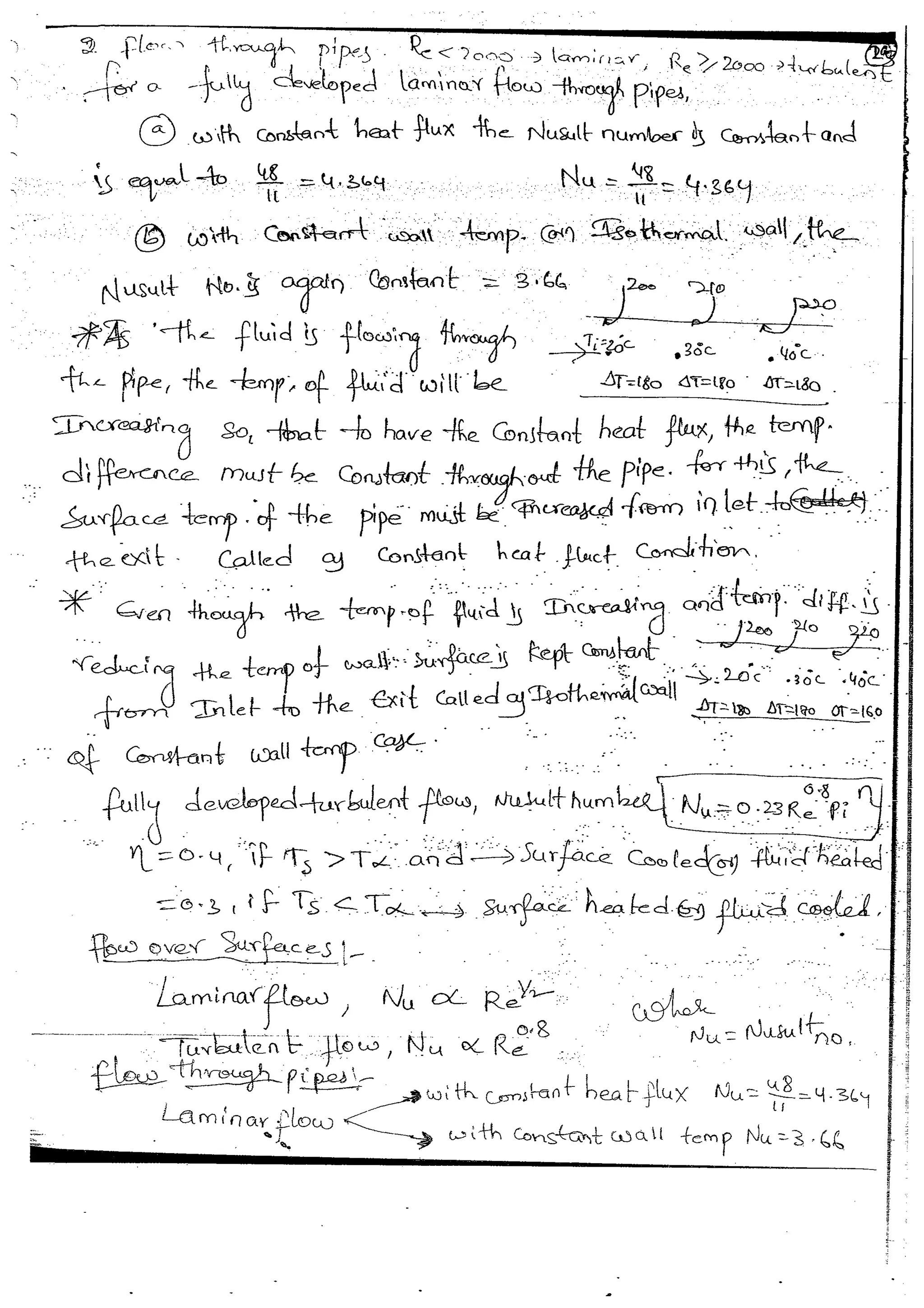 Heat & Mass Transfer 4 (HMT) Mechanical Engineering Handwritten classes Notes (Study Materials) for IES PSUs GATE