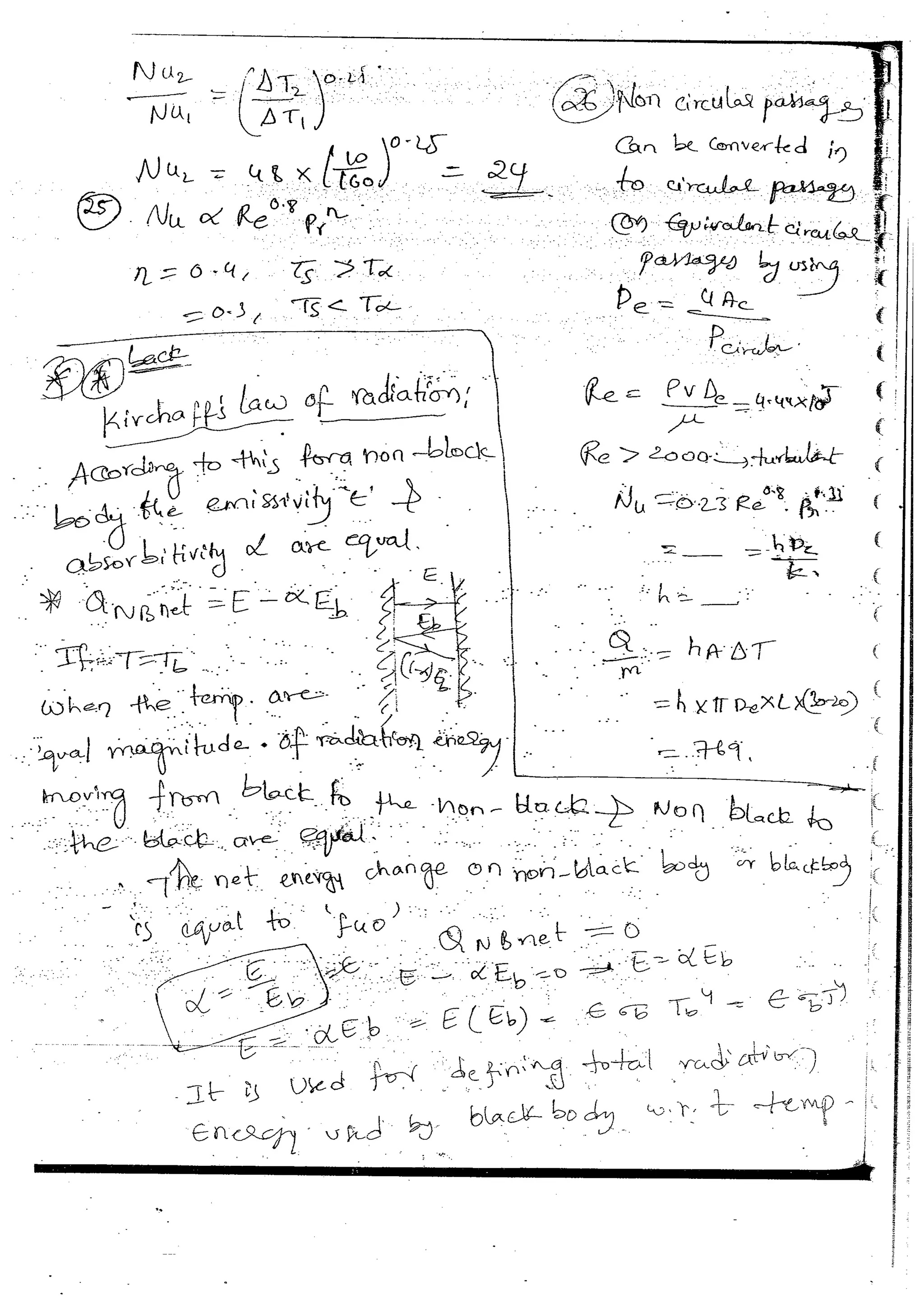 Heat & Mass Transfer 4 (HMT) Mechanical Engineering Handwritten classes Notes (Study Materials) for IES PSUs GATE