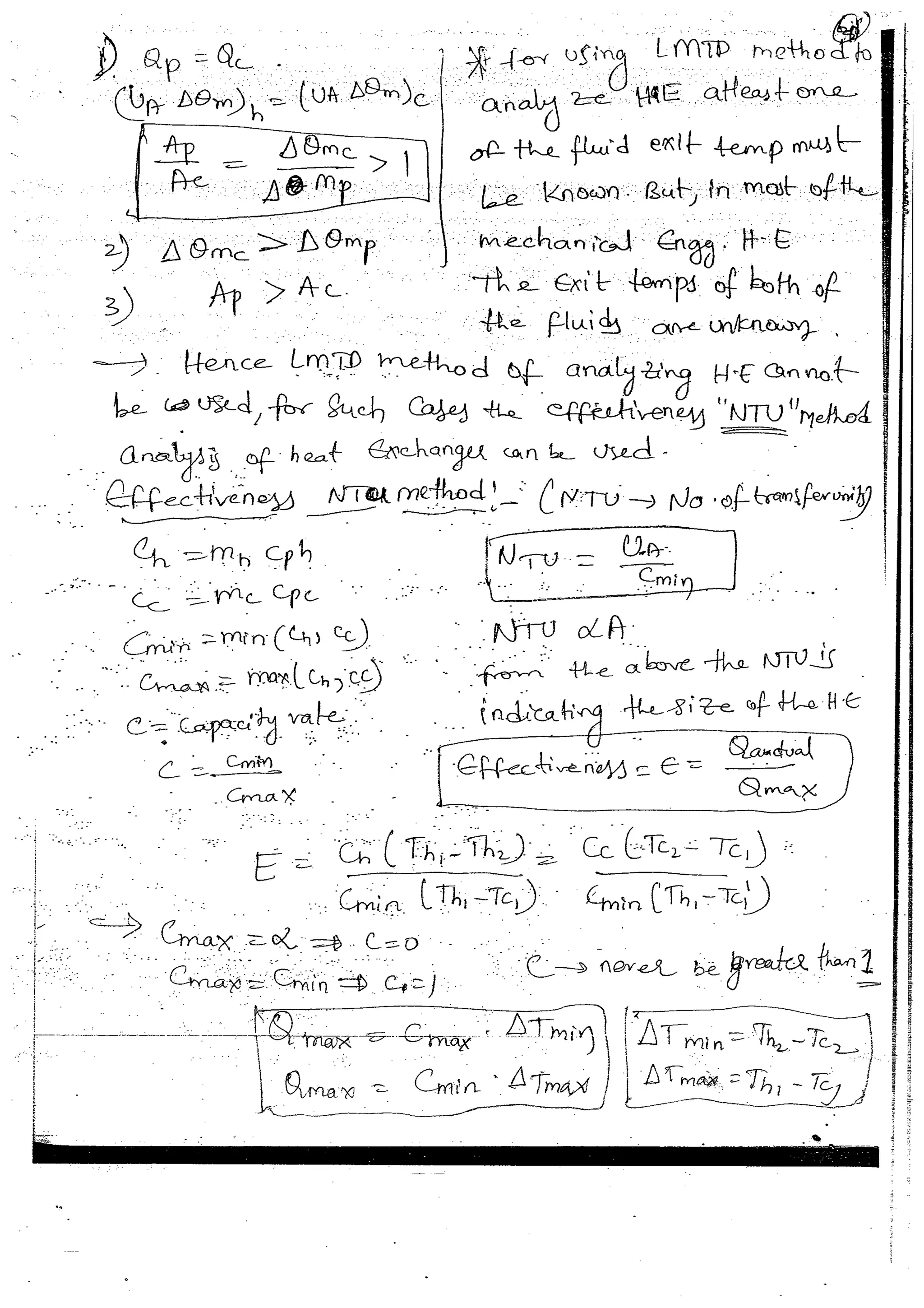 Heat & Mass Transfer 4 (HMT) Mechanical Engineering Handwritten classes Notes (Study Materials) for IES PSUs GATE