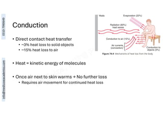Heat Production & Heat Loss Mechanisms in Human Body | PDF