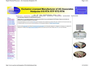 Rapid Thermal Processor - AG Associates Heatpulse 410                                                                                                                                                     Page 1 of 2




                                                                        Home | Parts | Service | RTA RTP RTO RTN Articles | Contact Us | Site Map
                          AccuThermo AW 410 | AccuThermo AW 610 | AccuThermo AW 810 | AccuThermo AW 820 | AccuThermo AW 830 | AccuThermo AW 610V | AccuThermo AW 820V | AccuThermo AW 860V

  Home
                              AG Associates Heatpulse 410 Refurbishment Service
  Equipment
  AccuThermo AW 410           Please e-mail (   ) us for detail information on our professional solution for your used Heatpulse 410 RTP System. Please do not let other non-
  AccuThermo AW 610           profession and laypeople downgrade the used system.
  AccuThermo AW 810
  AccuThermo AW 820
  AccuThermo AW 830           AG Associates Heatpulse is one of the most famous RTP equipment manufacturers. Many Integrated Chip companies, R&D centers, Institutes all over the world have been using
  AccuThermo AW 610V          AG Heatpulse Systems. We are the exclusive licensed manufacturer of AG Associates Heatpulse 610 Rapid Thermal Processor.
  AccuThermo AW 820V
  AccuThermo AW 860V
  Parts
  Heatpulse 210 Spare Parts   We also provide spare parts and professional technical service and support for AG Associates Heatpulse 210, Heatpulse 410, Minipulse 310, Heatpulse 610,
  Heatpulse210 Manual
  Minipulse 310 Spare Parts   Heatpulse 610 I desktop manual Rapid Thermal Annealing systems for end users all over the world. Please e-mail (                ) us for more information.
  Minipulse310 Manual
  Heatpulse 410 Spare Parts
  Heatpulse410 Manual
  Heatpulse 610 Spare Parts
  Heatpulse610 Manual
  Heatoulse 610 I Spare
  Parts
  Heatpulse610I Manual
  Service
  Heatpulse 210 Service
  Heatpulse210
  Refurbishment
  Heatpulse210 Upgrade
  Minipulse 310 Service
  Minipulse310
  Refurbishment
  Minipulse 310 RTA
  Upgrade
  Heatpulse 410 Service
  Heatpulse 410
  Refurbishment
  AG Associates
  Heatpulse410 Upgrade
  Heatpulse 610 Service
  Heatpulse610
  Refurbishment
  AG 610 Rapid Thermal
  Process Upgrate
  Heatpulse 610 I Service
  Heatpulse610I
  Refurbishment
  AG 610I Rapid Thermal
  Anneal Upgrade
  RTA RTP RTO RTN
  Articles
  Rapid Thermal Process
  Atmospheric Rapid
  Thermal Processors
  Vacuum Rapid Thermal
  Processors
  Why not sell used




http://www.ag-rtp.com/heatpulse-410-refurbishment.htm                                                                                                                                                     12/16/2012
 