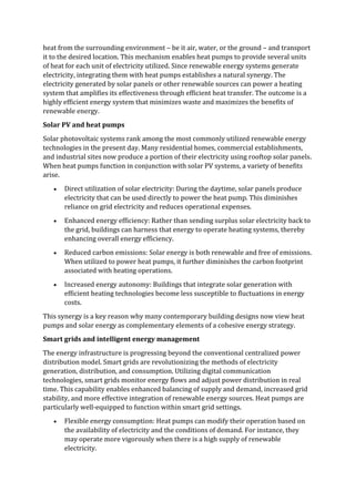 Heat Pumps And Renewable Energy - Vindsol | PDF