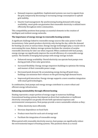 Heat Pumps And Renewable Energy - Vindsol | PDF